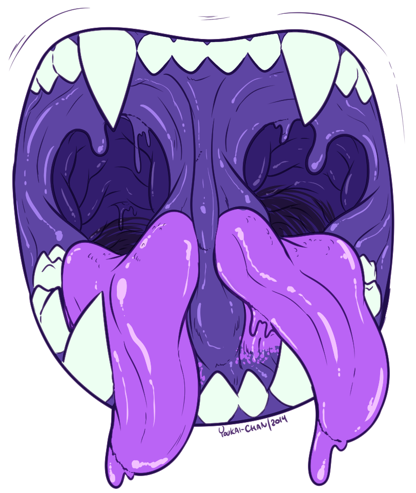 double_throat fangs invalid_tag monster multi_tongue teeth