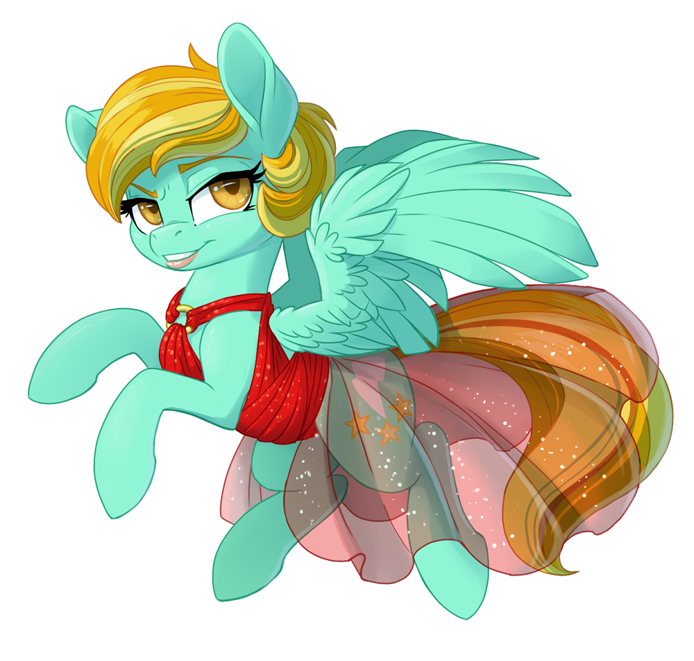 2016 alpha_channel clothing dress equine female feral friendship_is_magic lightning_dust_(mlp) mammal my_little_pony pegasus pusspuss solo wings