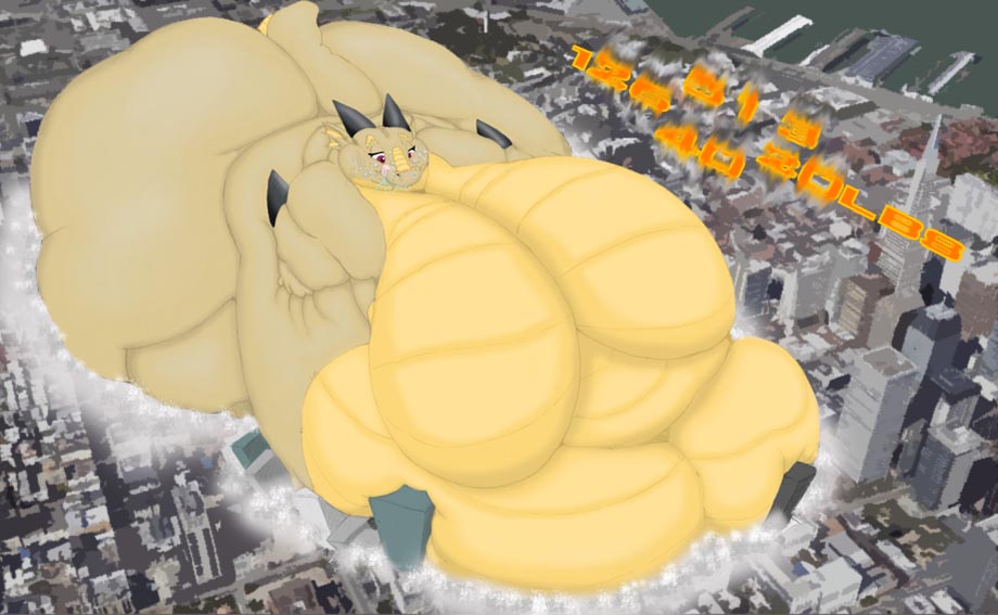 arkveveen belly big_breasts breasts building city dragon female growth huge_breasts hyper hyper_breasts macro miya_mumba morbidly_obese overweight smoosh smothered solo wide_hips