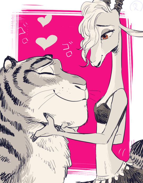 antelope better_version_at_source disney duo feline gazelle gazelle_(zootopia) male mammal source_request stripper_tiger_(zootopia) tiger unknown_artist zootopia