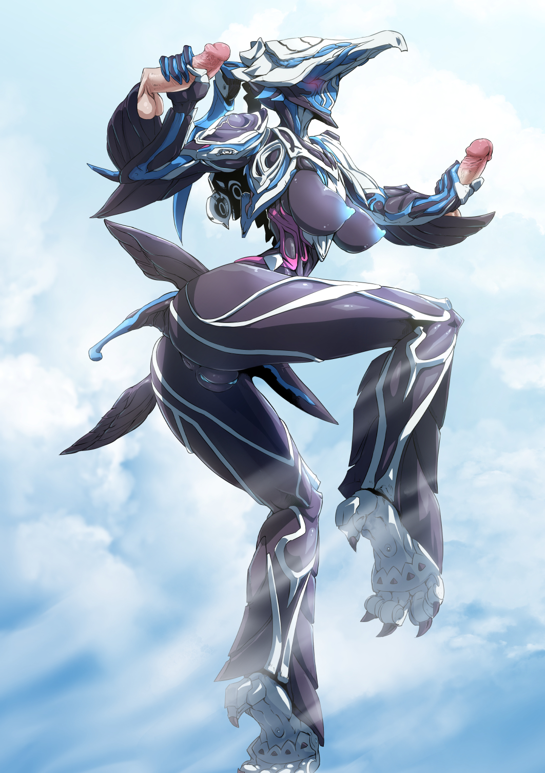 ass breasts handjob nipple pussy tenno warframe zephyr_(warframe)