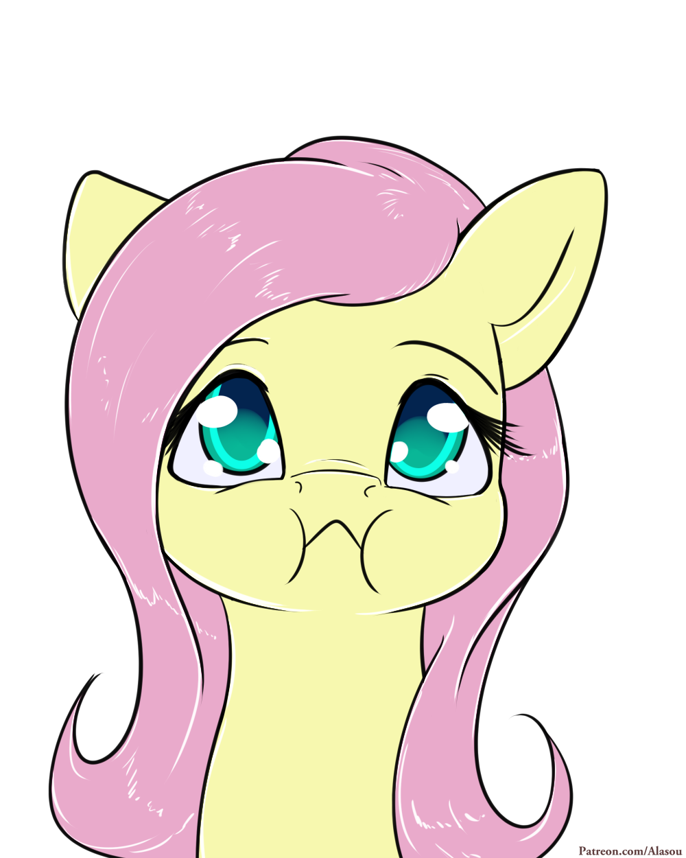 2016 :&lt; alasou alpha_channel equine eyelashes female fluttershy_(mlp) friendship_is_magic hair hi_res horse long_hair mammal my_little_pony pink_hair pony simple_background solo teal_eyes transparent_background