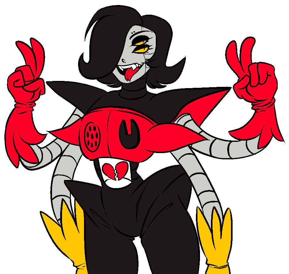 &lt;3 2016 alpha_channel digital_media_(artwork) fan_character gay-albino-robot girly hair humanoid machine male mettafell mettaton multi_arm multi_eye multi_limb not_furry robot sharp_teeth teeth underfell undertale video_games