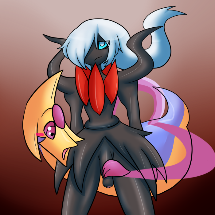 2016 ambiguous_gender anthro anthrofied black_skin blue_body blue_eyes blush brown_background cresselia darkrai duo feral girly hair hand_on_penis humanoid_penis legendary_pok&eacute;mon long_hair male nintendo nude open_mouth penis pink_eyes pok&eacute;mon pok&eacute;morph red_skin simple_background uncut video_games white_hair yellow_body yoshimister_(artist)