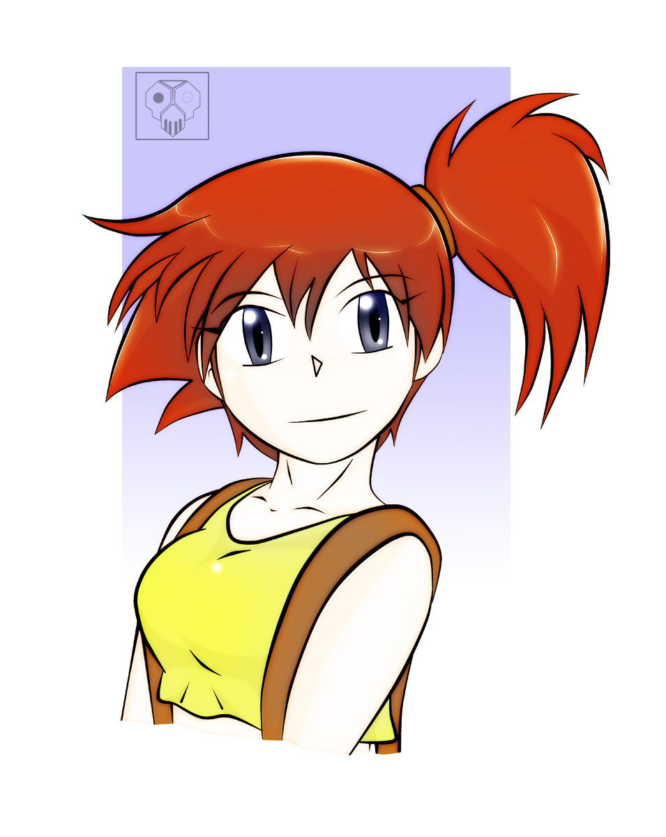 einstrigger_(einsnewtrigger) highres kasumi_(pokemon) pokemon red_hair side_ponytail smile solo