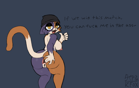 anthro anus areola beanie big_butt breasts butt calico_cat clothing dialogue domestic_cat epic_games eyelashes felid feline felis female fortnite fur genitals gesture hat headgear headwear looking_at_viewer looking_back looking_back_at_viewer mammal meow_skulls_(fortnite) mostly_nude multicolored_body multicolored_fur nipples offering_sex offering_to_viewer pointing pointing_at_self presenting pussy sepiakfox side_boob solo spread_anus spread_butt spreading text yellow_eyes