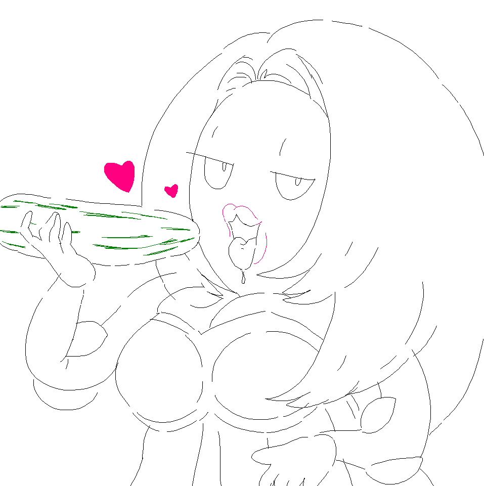 &lt;3 big_breasts breasts cleavage clothed clothing food half-closed_eyes hoshime humanoid jynx lips looking_at_viewer nintendo open_mouth pok&eacute;mon saliva smut-valerian solo suggestive suggestive_food tongue tongue_out vegetable video_games zucchini