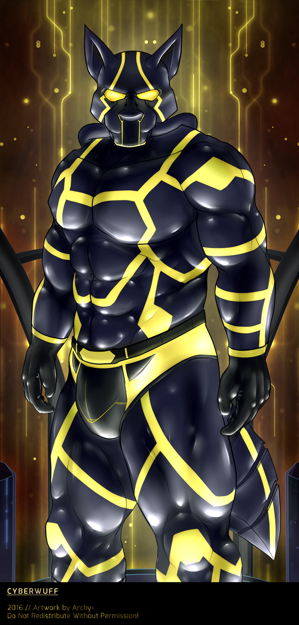 2016 abs anthro archy- bodysuit canine clothing digital_media_(artwork) gas_mask gloves looking_at_viewer male mammal mask muscular muscular_male portrait rubber rubber_drone skinsuit solo tight_clothing underwear