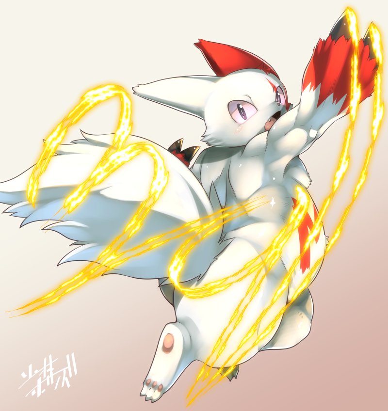 action_pose nintendo pok&eacute;mon shaolin_bones slashing video_games zangoose