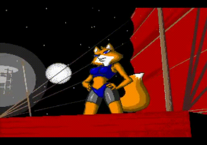 90's animated brutal:_paws_of_fury clothing foxy_roxy night panties shorts sport tight_clothing underwear video_games