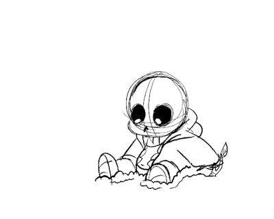 animated_skeleton bone building child cute happy mudkipful sans_(undertale) skeleton sleeping stick tired undead undertale video_games young
