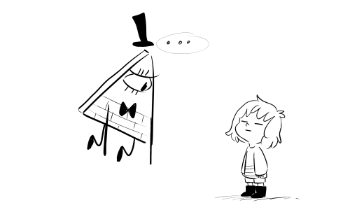 bill_cipher bow_tie child disappointed disney gravity_falls hat invalid_tag mudkipful protagonist_(undertale) silent undertale video_games young