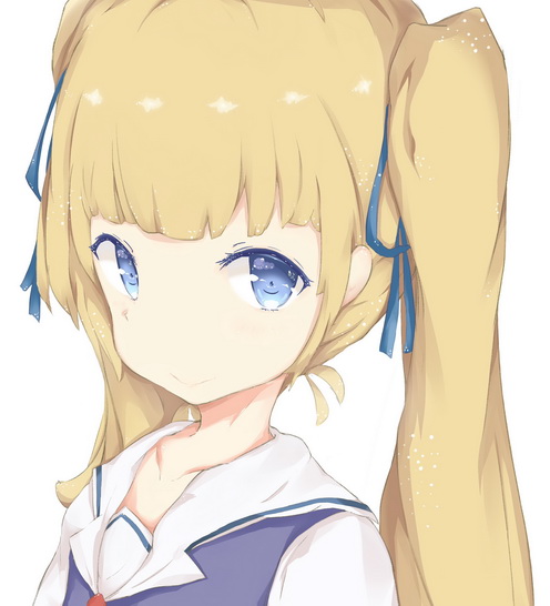 1girl able aqua_eyes artist_request be because blonde_hair child democracy face from how live long_hair long_twintails longer. looking_at_viewer old only originalsure, people saenai_heroine_no_sodatekata sawamura_spencer_eriri serafuku should simple_background standing stop that's they to twintails uniform vote, voting, white_background works. young(er)