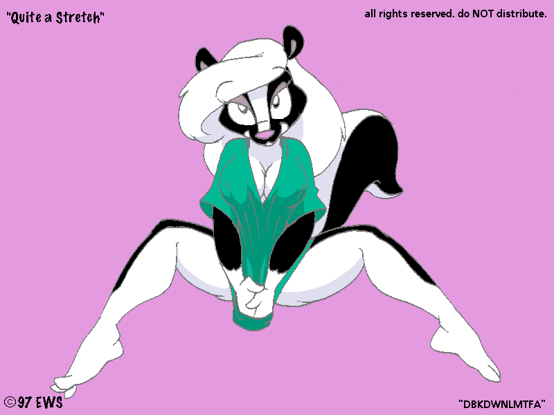 anthro bottomless clothed clothing covering eric_schwartz female mammal shirt skunk solo stacey