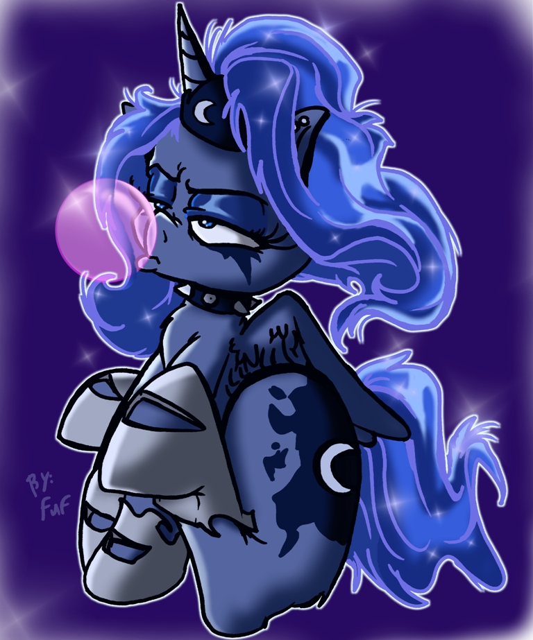 2014 blue_feathers equine feathered_wings feathers female feral friendship_is_magic fuf horn mammal my_little_pony princess_luna_(mlp) solo winged_unicorn wings