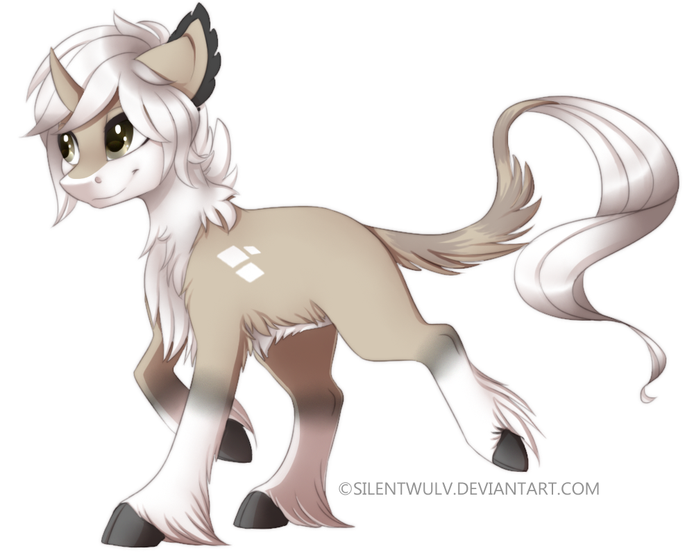 equine fan_character fur grey_eyes grey_fur hair hooves horn horse knut long_tail male mammal my_little_pony pony silentwulv simple_background smile solo standing unicorn white_hair