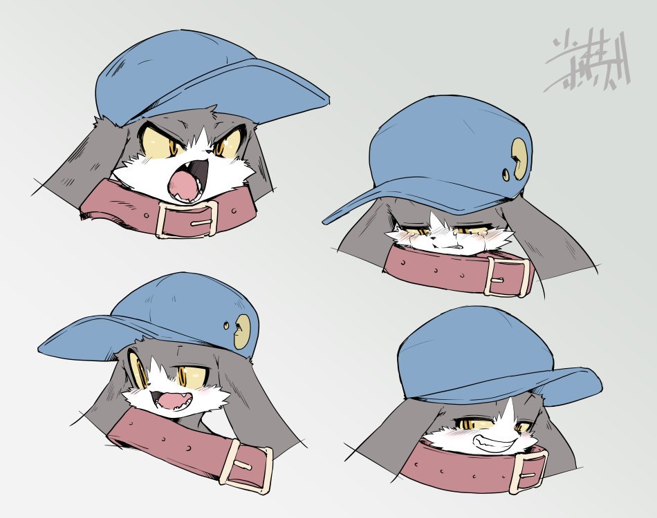 angry collar crying cute facial_expressions grin hat klonoa klonoa_(series) shaolin_bones shota simple_background smile surprise tears young
