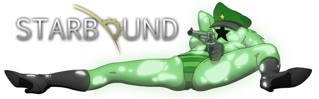 2016 alien big_breasts boots breasts clothed clothing female footwear gloves greenskin gun hair handgun hat hi_res humanoid leather lying novakid nude on_back panties ranged_weapon revolver solo spreading standing_tough star starbound stripped_panties text topless underwear video_games weapon