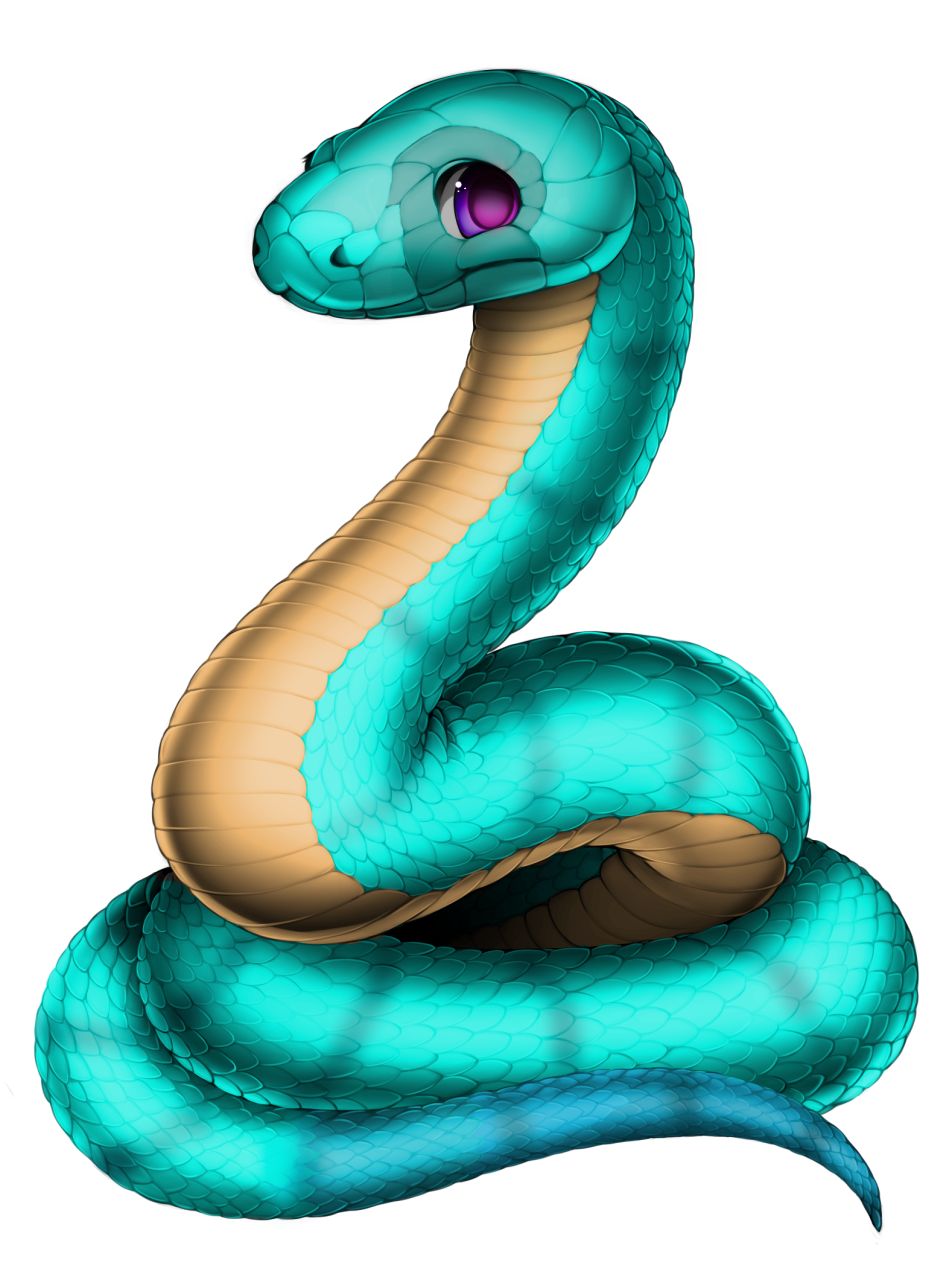 alpha_layer andrea curled_up cute female furvilla leonleopard light_in_eyes looking_at_viewer multiple_colors purple_eyes recolor reptile scales scalie shadow smile snake stripes