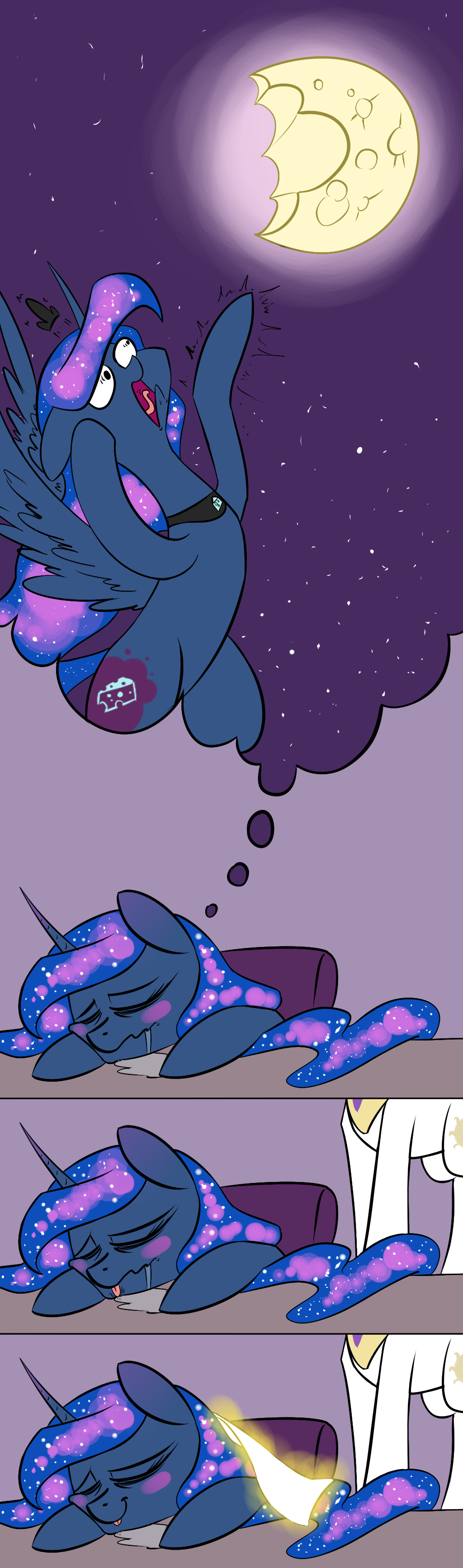 2016 bad_dream dream equine female friendship_is_magic horn mammal moon my_little_pony nightmare princess_celestia_(mlp) princess_luna_(mlp) scared underpable winged_unicorn wings