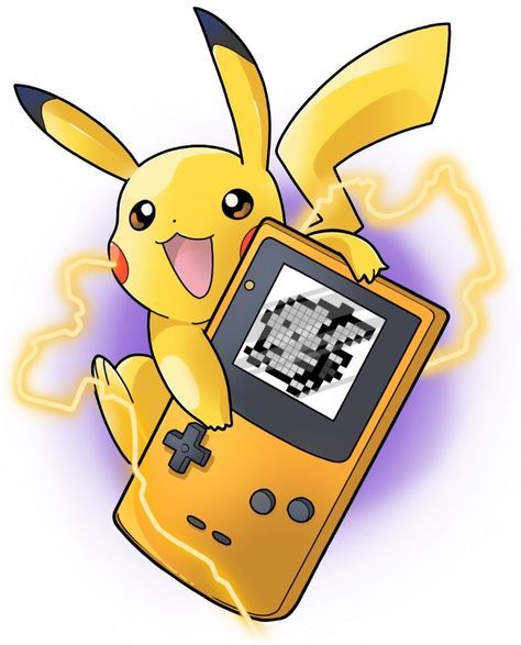artist_request creatures_(company) electricity game_boy game_freak gen_1_pokemon handheld_game_console looking_at_viewer nintendo no_humans open_mouth pikachu pixelated pokemon pokemon_(game) pokemon_rgby screen simple_background source_request sparks white_background yellow_eyes