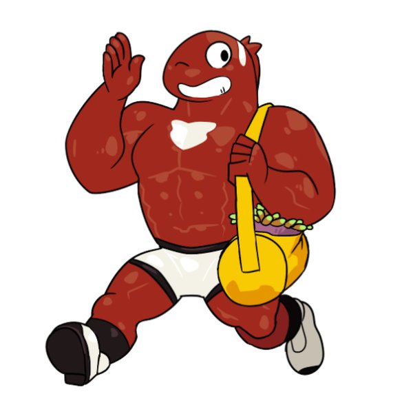 2016 5_fingers abs anthro bag big_eyes clothed clothing clownfish cute digital_drawing_(artwork) digital_media_(artwork) dorsal_fin fin fish footwear full-length_portrait humanoid_hands male manly marine markings muscular muscular_male one_eye_closed pecs plain_white portrait red_scales scales scalie shiny_body shoes shorts simple_background smile solo teeth thick_neck toony walking waving white_background white_clothing white_markings white_scales wink