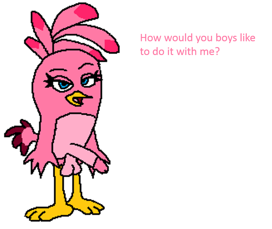 2016 angry_birds avian balls bird blue_eyes clothed clothing crossdressing crossgender feathers girly male penis pink_feathers stella_(angry_birds) stella_(disambiguation) video_games