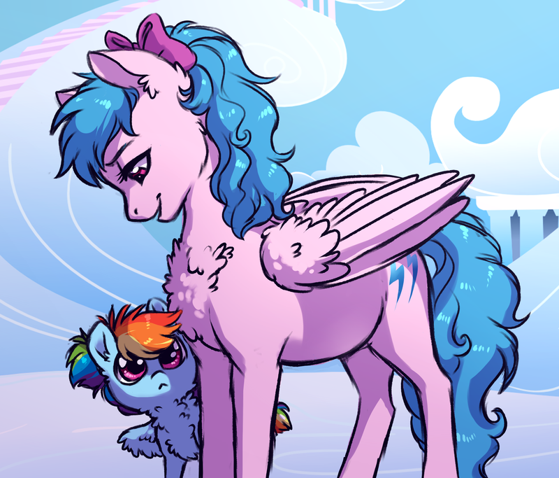 2016 cloud cloudsdale daughter duo equine female firefly_(pre-g4) friendship_is_magic lopoddity mammal mother mother_and_daughter my_little_pony parent pegasus rainbow_dash_(mlp) wings