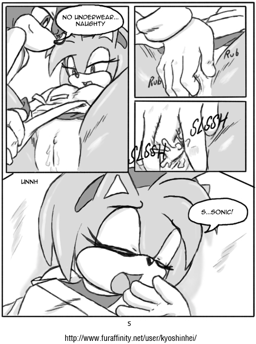 amy_rose anthro apron breasts clothed clothed_sex clothing female hedgehog kyoshinhei lying male male/female mammal masturbation mobius_unleashed palcomix pussy sex sonic_(series) sonic_the_hedgehog vaginal vaginal_masturbation