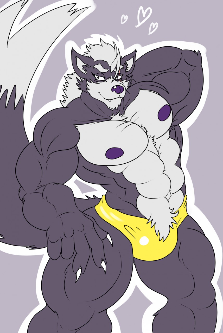 anthro armpits biceps bulge butt canine eggo21 male mammal muscular nintendo nipples solo star_fox video_games wolf wolf_o'donnell
