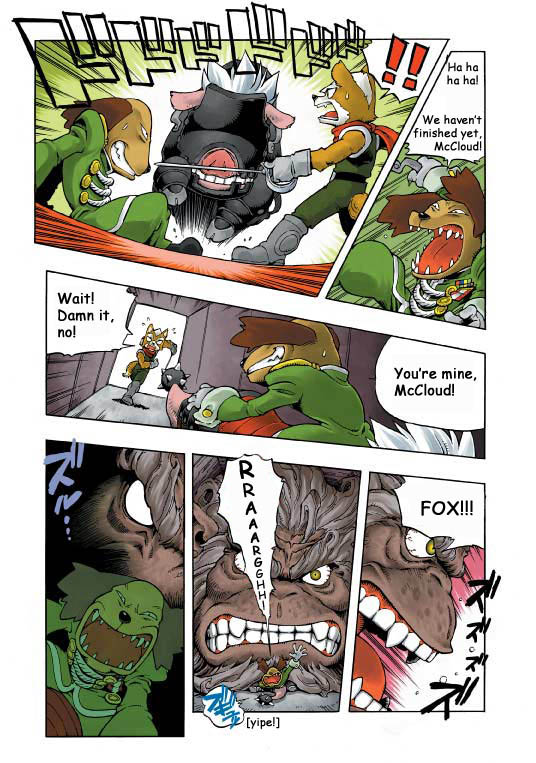 2002 andross anthro canine captain_shears clothing comic dialogue dog english_text fox fox_mccloud japanese_text male mammal monkey nintendo official_art primate star_fox text unknown_artist video_games