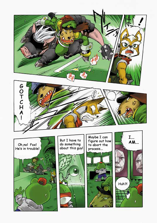 2002 amphibian andross anthro canine captain_shears clothing comic dialogue dog english_text fox fox_mccloud frog japanese_text male mammal nintendo official_art rob_64 slippy_toad star_fox text unknown_artist video_games