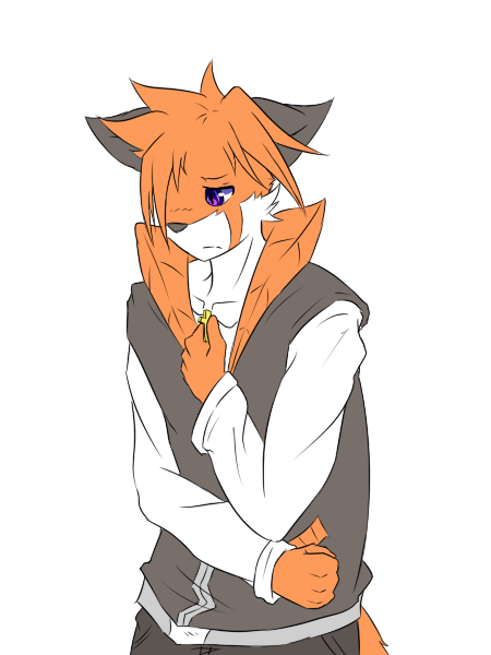 alpha_channel brown_fur clothing cross fur jacket jewelry looking_away male mammal multicolored_fur muscular muscular_male necklace orange_fur owen_(repeat) pants pecs purple_eyes red_panda repeat_(visual_novel) sad shirokoi simple_background solo transparent_background white_fur