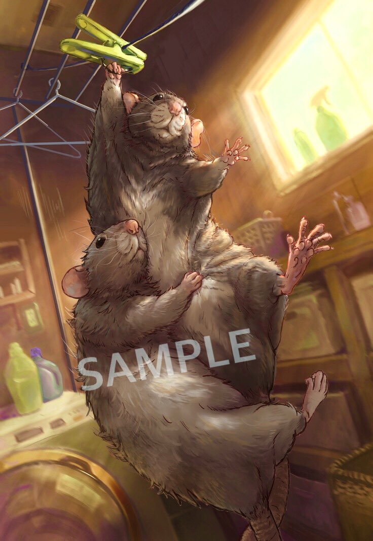 4_fingers 5_toes biped black_eyes detailed_background distracting_watermark duo feet feral fingers mammal murid murine nejumipro pink_nose rat rodent sample toes watermark