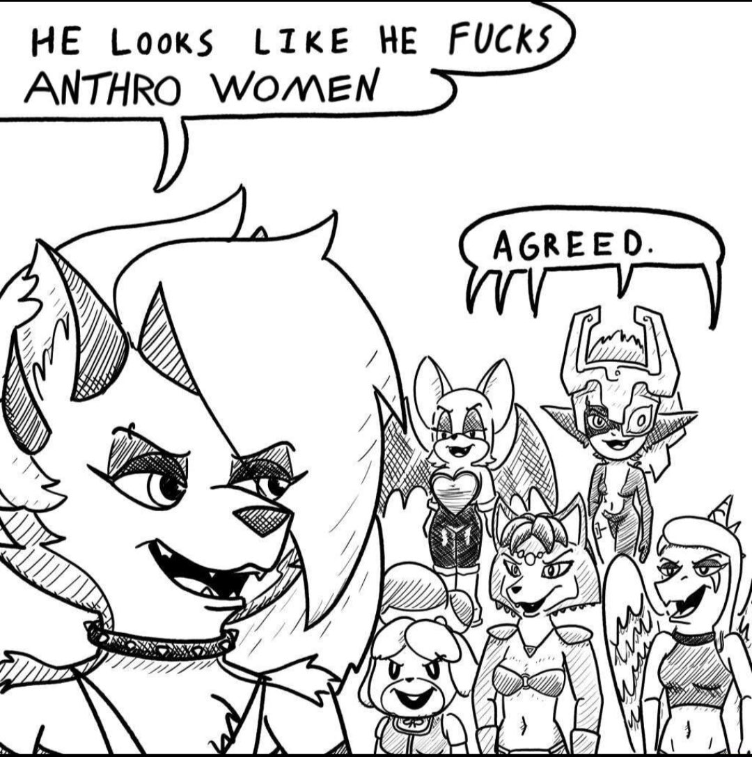 animal_crossing anthro arms_at_sides bat_wings black_and_white collar dialogue eye_through_hair fangs feathered_wings feathers female group hair hair_over_eye helluva_boss isabelle_(animal_crossing) jewelry krystal_(star_fox) looking_sideways loona_(helluva_boss) membrane_(anatomy) membranous_wings meme midna midriff monochrome narrowed_eyes navel necklace nintendo one_eye_obstructed open_mouth rouge_the_bat sega simple_background smile sonic_the_hedgehog_(series) speech_bubble standing star_fox talking_to_another teeth the_legend_of_zelda tongue translucent translucent_hair twilight_princess unknown_artist white_background wings