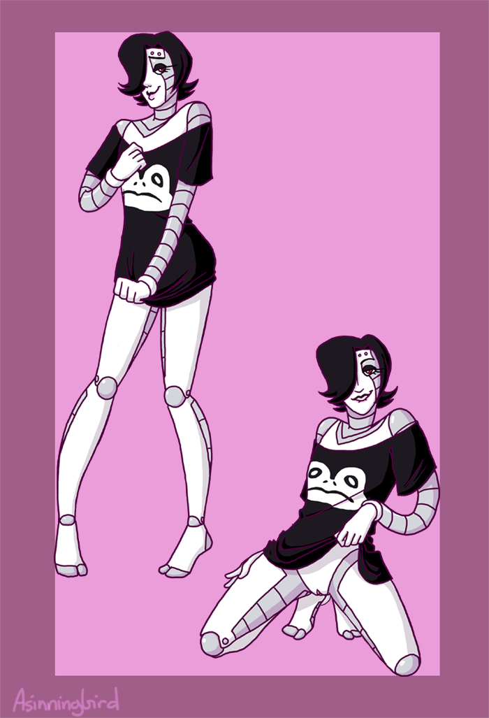 clothing crossgender female hair machine mettaton not_furry pussy robot simple_background undertale video_games