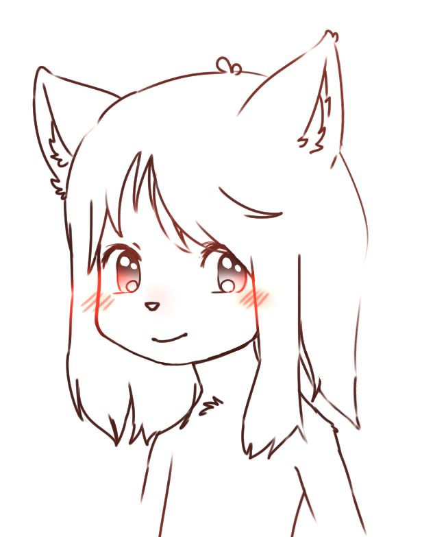 anthro auvere black_and_white blush canine chest_tuft cub cute fox girly kemono looking_at_viewer male mammal monochrome restricted_palette shota simple_background smile tuft white_background young