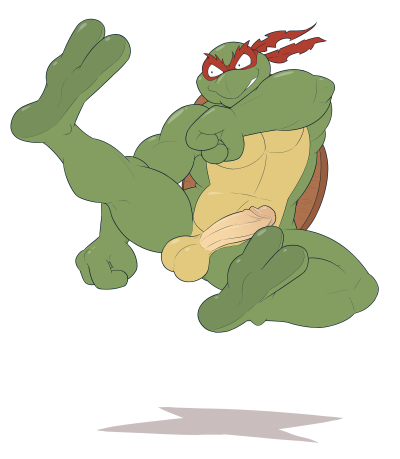 anthro anti_dev clothing erection hi_res male muscular penis pose solo teenage_mutant_ninja_turtles