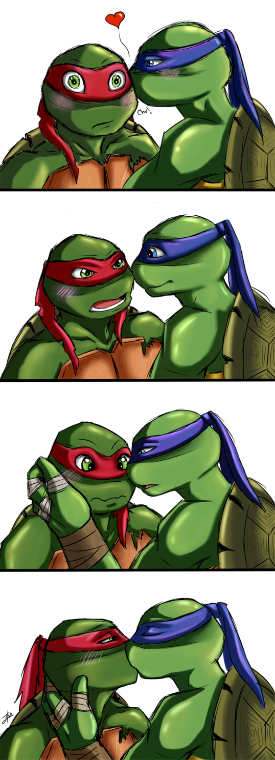 bakameganekko invalid_tag leonardo_(tmnt) ninja raphael_(tmnt) reptile scalie teenage_mutant_ninja_turtles teenager turtle turtles