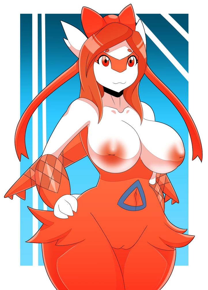 2016 anthro anthrofied areola arrianna_latias big_breasts blue_background breasts fan_character female fur hair hand_on_hip huge_breasts iabelle latias legendary_pok&eacute;mon long_hair navel nintendo nipples nude pok&eacute;mon pok&eacute;morph pussy red_eyes red_fur red_hair red_nipples red_skin ribbons simple_background solo video_games voluptuous white_skin wide_hips