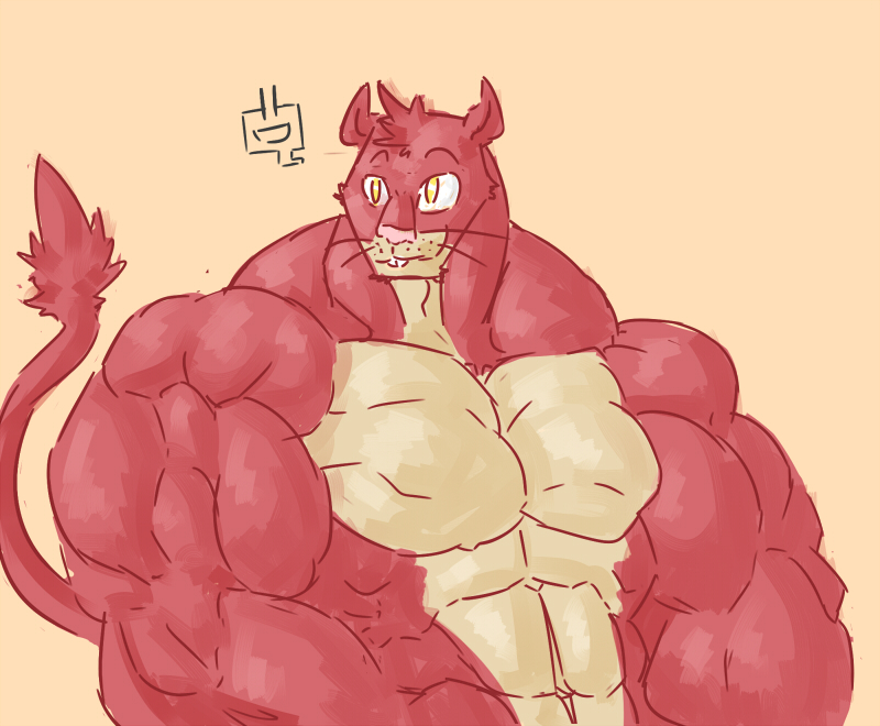 2014 abs biceps big_biceps brown_background colored cute digital_drawing_(artwork) digital_media_(artwork) eyebrows front_view fur half-length_portrait hyper hyper_muscles long_tail male mammal manly multicolored_fur muscular muscular_male no_pupils nude pecs pink_nose portrait rat red_fur rodent schwartzgeist serratus shaded simple_background smile snout tan_fur thick_neck toony triceps two_tone_fur whiskers yellow_eyes