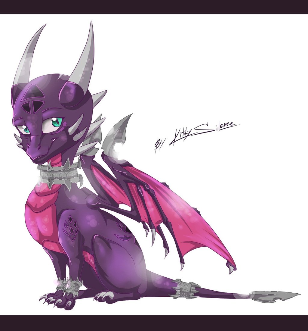black_bars blue_eyes claws cynder dragon female feral horn kitty_silence markings membranous_wings nude simple_background sitting smile smooth_horn solo spyro_the_dragon video_games white_background wings