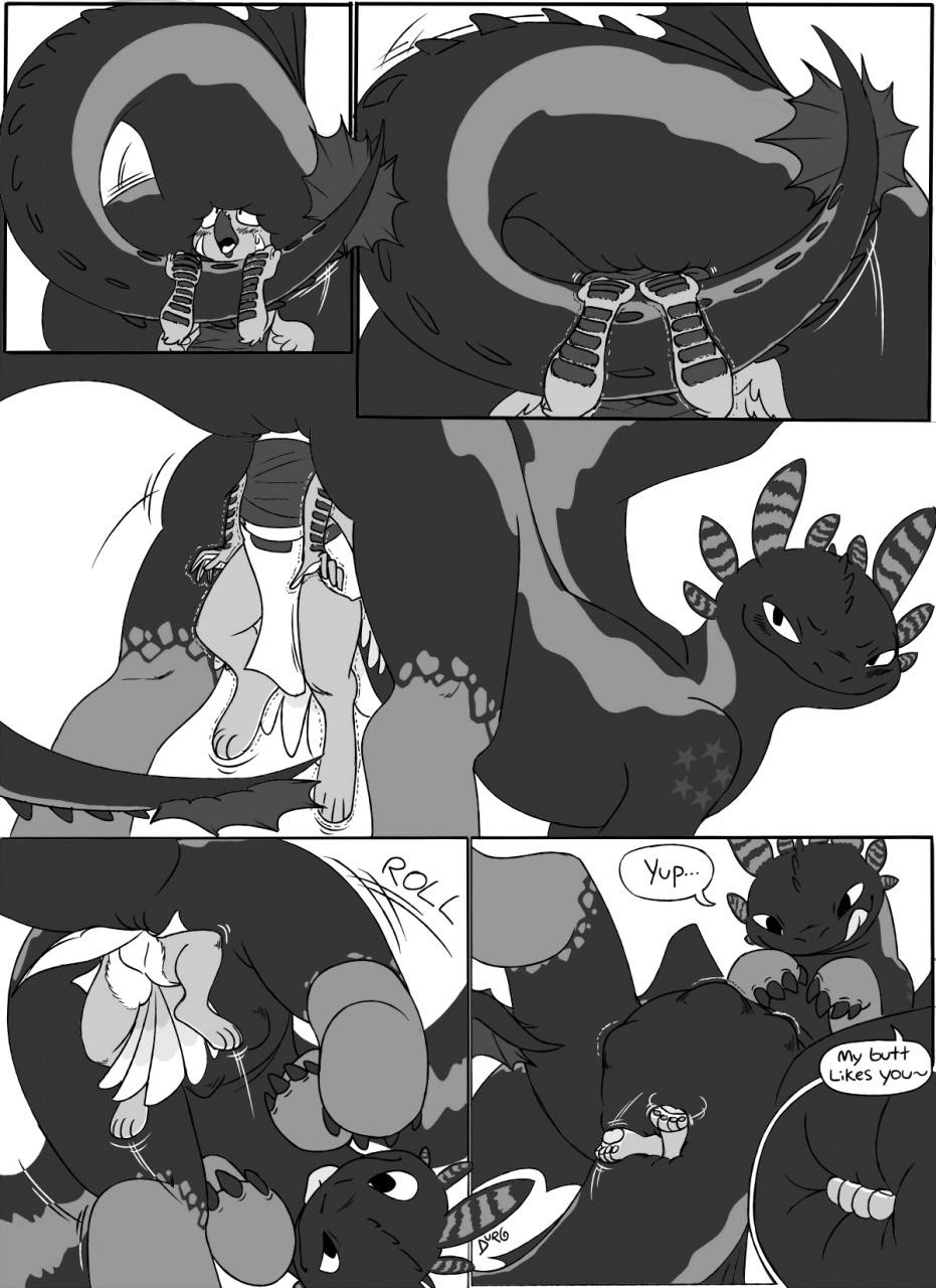 The Big ImageBoard (TBIB) - abdominal bulge anal anal vore anthro anus anus  only blush butt comic dragon dreamworks duo durg (artist) european  mythology fan character featureless crotch feral fury (httyd) greyscale