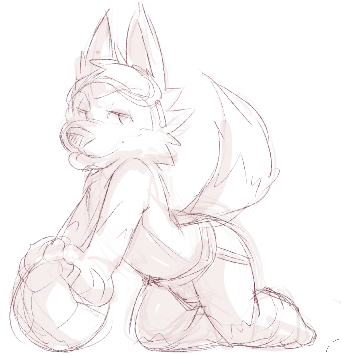anthro ball barefoot canine clothed clothing dandi eyewear goggles goggles_on_forehead jockstrap kneeling looking_at_viewer male mammal monochrome pinup pose seductive sketch soccer_ball solo tongue tongue_out topless underwear wolf zabivaka