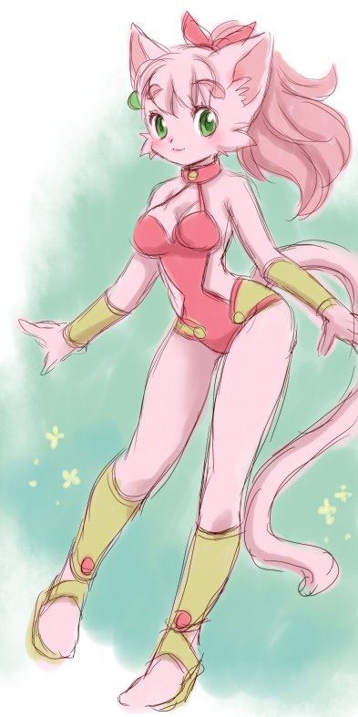 artist_request cat character_request furry long_hair pink_hair ponytail rpg_densetsu_hepoi