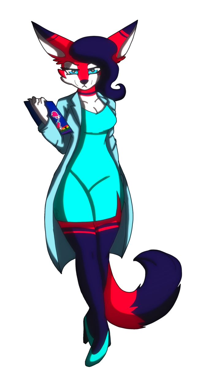 anthro breasts canine clothing dress female footwear fox high_heels lab_coat looking_at_viewer lunesta mammal nurse perry99 pharmacist shoes sparklecare