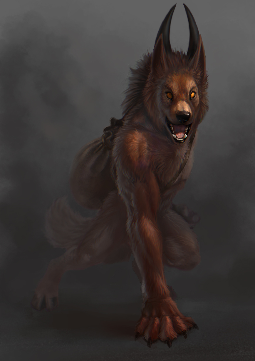 canine hooves horn latex_(artist) mammal were werewolf wolf