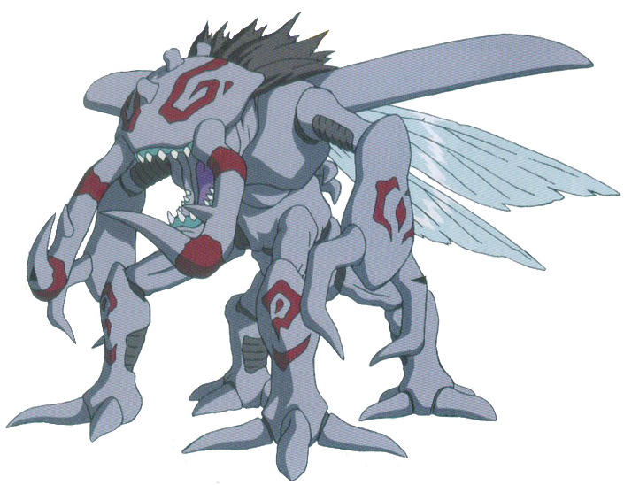 00s bandai claws digimon digimon_adventure_02 fangs insect monster no_humans official_art okuwamon open_mouth scan solo