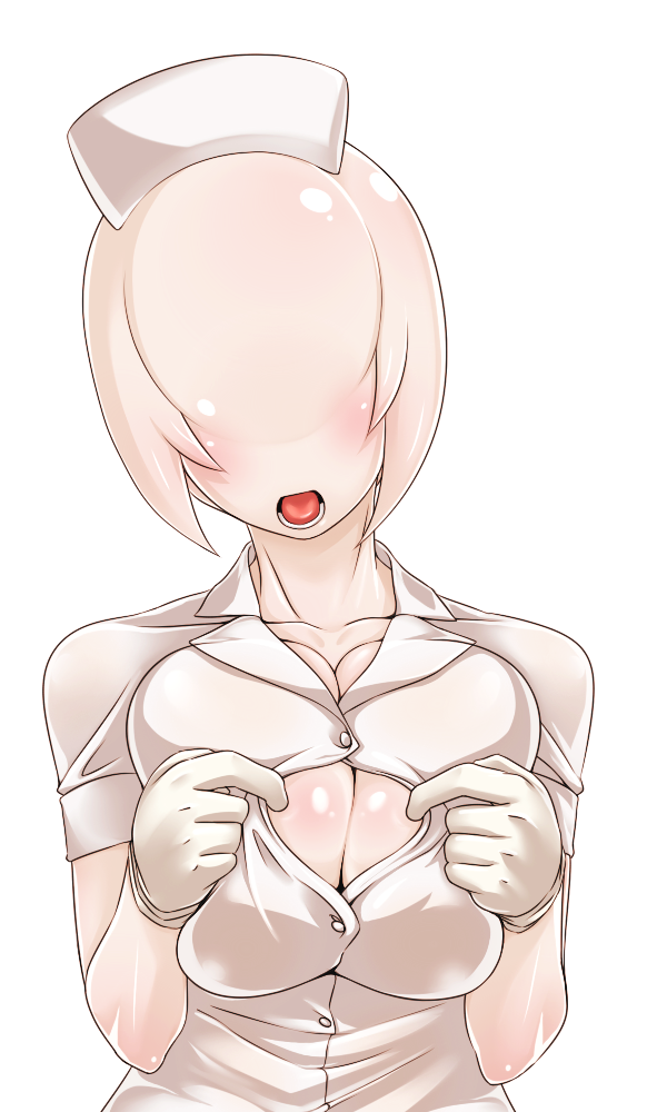 1girl breasts bubble_head_nurse female gloves himamushi_nyuudou large_breasts monster_girl silent_hill solo