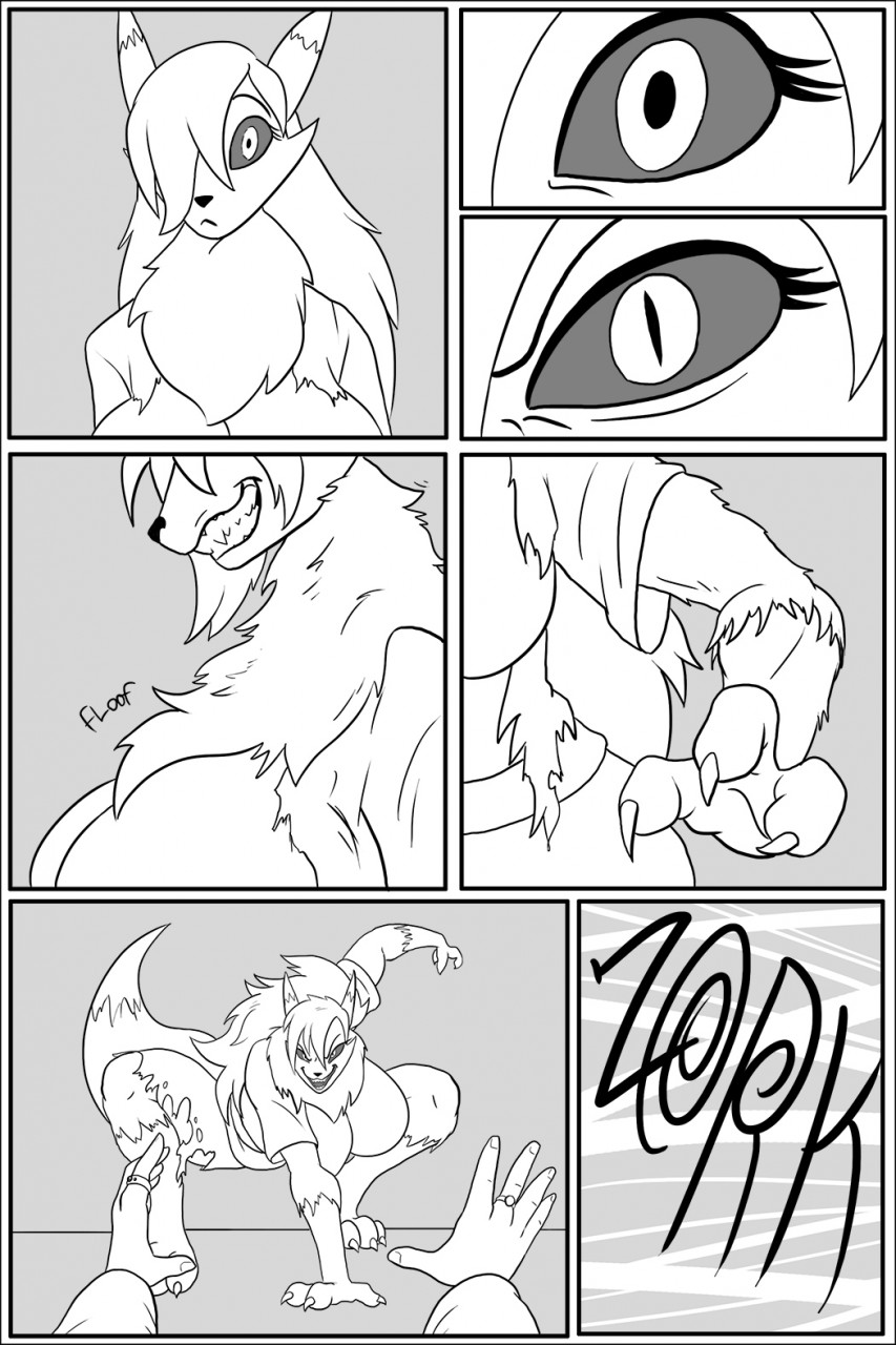anthro big_breasts breasts clock-face clothing comic digimon duo female feral first_person_view huge_breasts looking_at_viewer monochrome renamon smile solo_focus torn_clothing